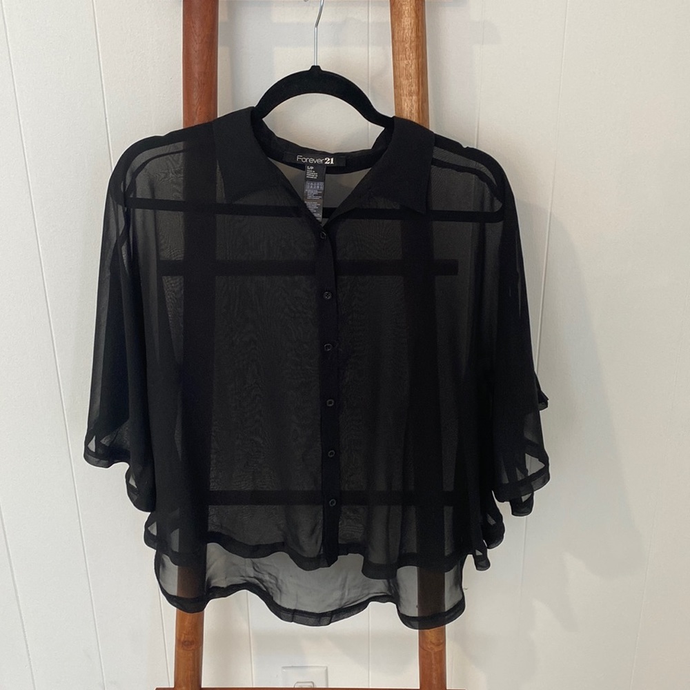 Black Sheer Blouse